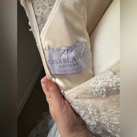 Casablanca fit and flare, sweetheart neckline, wedding dress (style 2215) - Picture 14 of 16